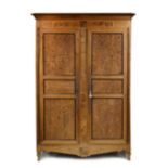 19th Century French inlaid armoire or marriage cupboard