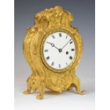 Early 19th Century single-fusee gilt brass and bronze mantel clock