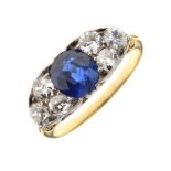 Sapphire and diamond ring,