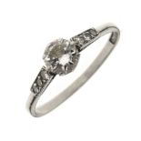 Diamond single stone ring,