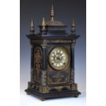 Late 19th Century ebonised mantel clock