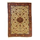 Persian part silk rug, probably Isfahan