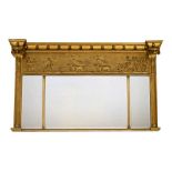 Regency giltwood overmantel mirror