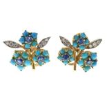 Pair of flower spray ear studs