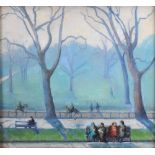 E. St. Barbe- Barker (20th century) - Oil on canvas - Hyde Park