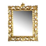 19th Century carved giltwood wall mirror