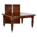 Victorian mahogany wind-out extending dining table