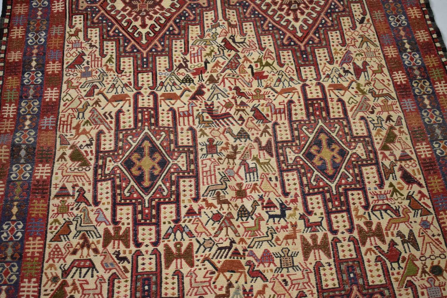 Middle Eastern kilim rug - Image 6 of 7