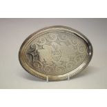 George III oval silver teapot stand