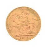 Gold Coins - Queen Victoria gold sovereign 1879