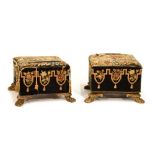 Pair of Irish footstools