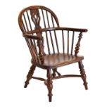 19th Century child's elm and yew Windsor chair