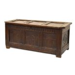 17th Century oak coffer or bedding chest