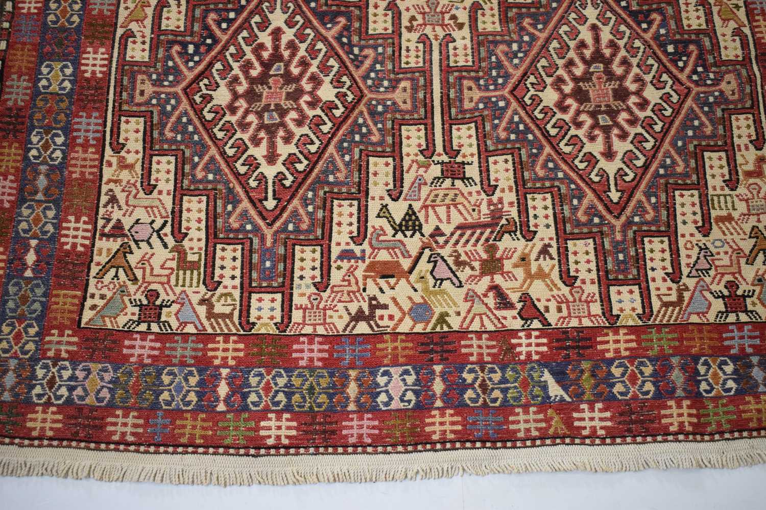 Middle Eastern kilim rug - Image 5 of 7