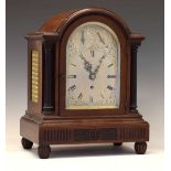 Early 20th Century mahogany-cased triple-fusee chiming bracket clock