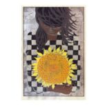 Tadashi Nakayama (1927-2014) ‘Holding a Sunflower’, signed and dated 1957