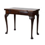 Mid 18th Century mahogany fold-over card table