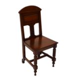 Late Victorian hall chair