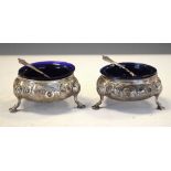 Pair of Victorian silver salts