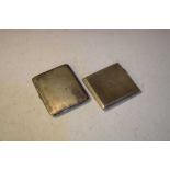 Two silver cigarette cases, 245g approx gross