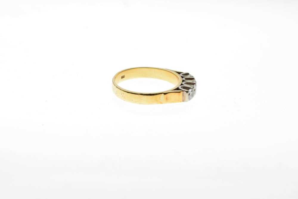 Yellow metal, four-stone ring, - Image 4 of 5