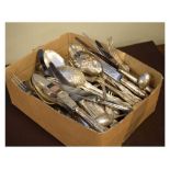 Quantity of plated Kings Pattern cutlery