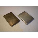 Two silver cigarette cases, 360g approx gross.