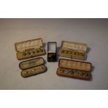 Collection of cased buttons and studs