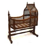 Victorian rocking cradle or crib (cane at fault)