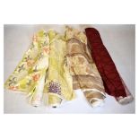 Four rolls of curtain fabric
