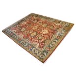 Persian hand-knotted woollen rug, 297cm x 235cm