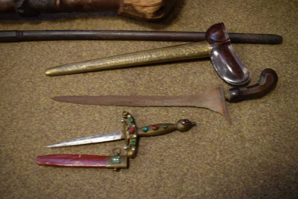 Quantity of Eastern daggers, African figure etc - Image 2 of 5
