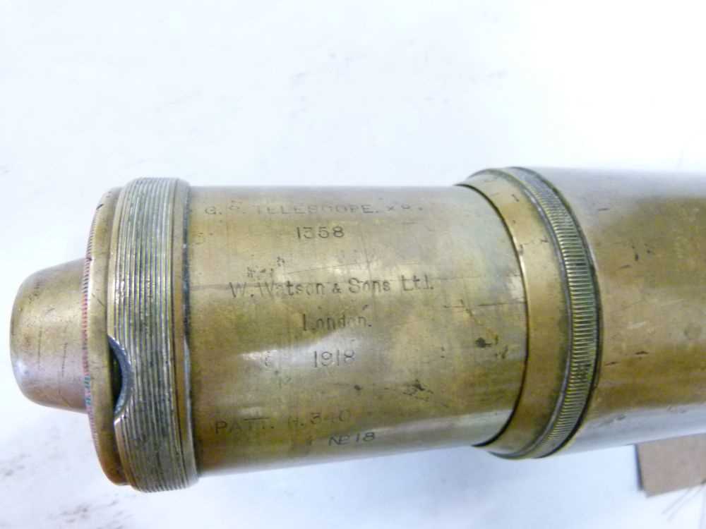 First World War W.Watson & Sons Ltd brass telescope - Image 6 of 6