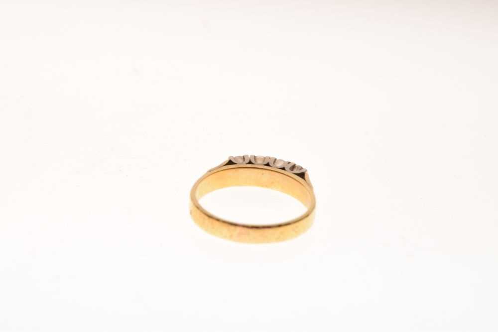 Yellow metal, four-stone ring, - Image 3 of 5