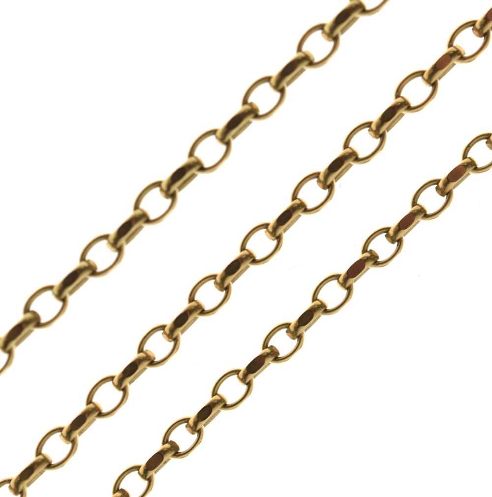 9ct gold belcher-link chain, 31.4g