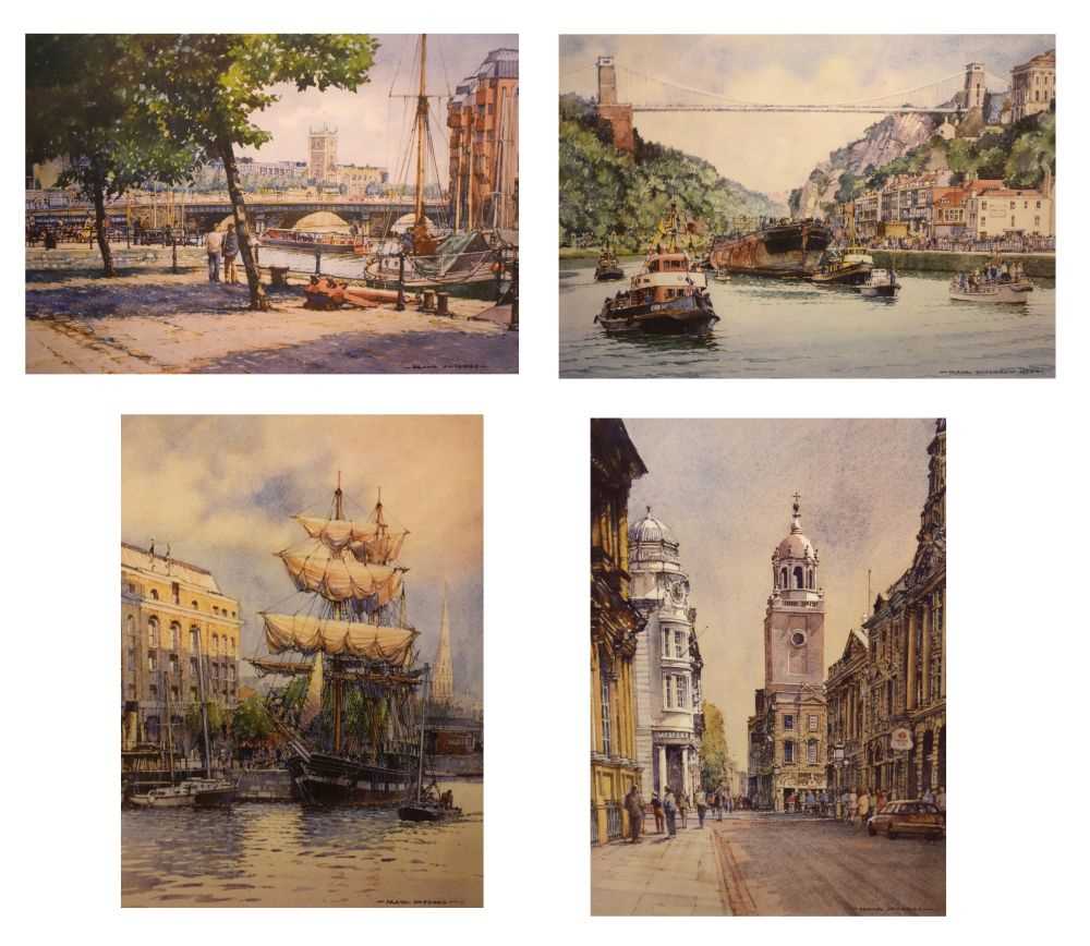 Set of four Frank Shipsides limited edition prints