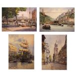 Set of four Frank Shipsides limited edition prints