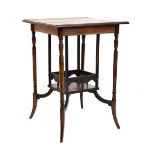 Inlaid rosewood occasional table circa 1900
