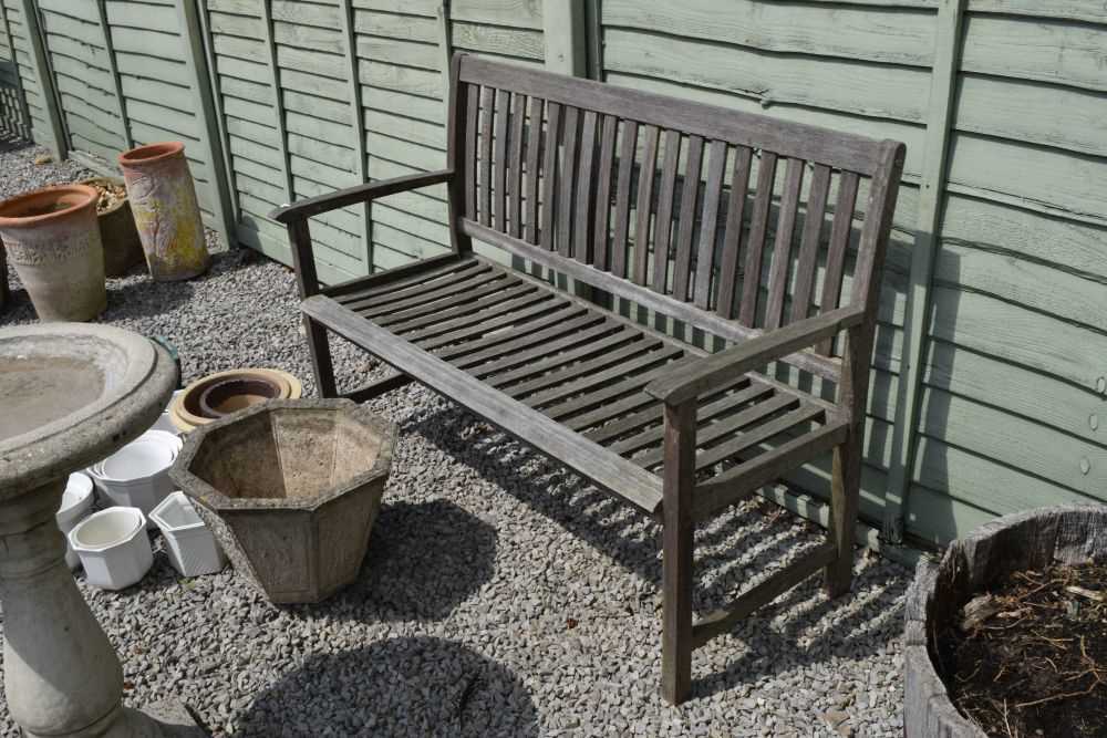 Teak garden bench - Image 2 of 4