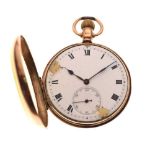 9ct gold open face pocket watch