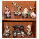 Quantity of Country Artists resin bird ornaments etc