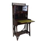 Arts & Crafts Liberty-style mahogany writing cabinet or desk