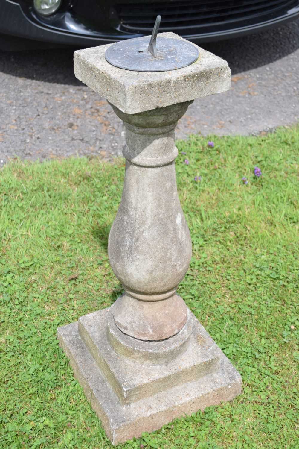 Composition baluster garden sundial - Image 3 of 4