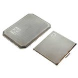 Two George V silver cigarette cases