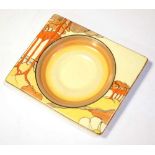 Clarice Cliff Bizarre - Coral Firs side plate