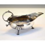 George III Scottish silver sauceboat