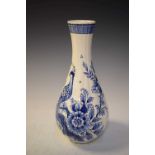 Delft vase with peacock design