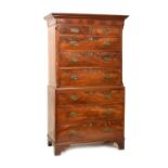 Early 19th Century mahogany-veneered chest-on- chest or tallboy