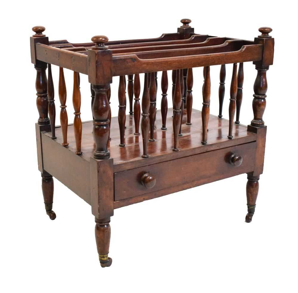 19th Century mahogany Canterbury