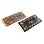 Two small Chinese rugs